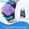 Atsuwell Ankle Ice Pack Wrap 2 Packs, Ankle Ice Wraps Flexible Gel Cold Pack for Foot Heel, Cold Compress Therapy for Soothing Discomfort, Purple view 3