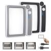 2 Pack Magnifying Glass with Light, Rechargeable Page Magnifier with 3 Light Modes Magnifying Glass for Reading Folding Handheld Lens with Clean Cloth Items for Grandma Grandpa Seniors Book Lovers view 1