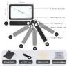 2 Pack Magnifying Glass with Light, Rechargeable Page Magnifier with 3 Light Modes Magnifying Glass for Reading Folding Handheld Lens with Clean Cloth Items for Grandma Grandpa Seniors Book Lovers view 2