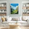 NineLife Basics Cheddar Gorge Travel Poster Wall Art, Travel Print of Cheddar Gorge, Somerset, England, Cheddar Gorge Art Lovers, Somerset #193, 11 x 17 Inches, 16 x 24 Inches. 24 x 36 Inches, white view 3