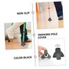 UTHCLO 2pcs -Skid Trekking Cane Foot Cover Tips for Hiking and Walking Sticks Lightweight and Easy to Install Crutch Foot Protectors Compatible Poles view 4