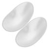 DIYEAH 2 Pairs Adhesive Silicone Shoulderpads for Women Soft Reusable Shoulder Enhancer for Clothing Anti-Slip Shoulder Padding Accessories Transparent 5.31X3.14X1.18In view 1