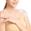 DIYEAH 2 Pairs Adhesive Silicone Shoulderpads for Women Soft Reusable Shoulder Enhancer for Clothing Anti-Slip Shoulder Padding Accessories Transparent 5.31X3.14X1.18In view 2