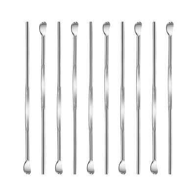 10 Pcs Metal Ear Cleaner Stainless Steel Ear Pick Portable Metal Earwax Curette Ear Cleaner Tool for Adult