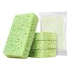 10 Pack Premium Natural Wood Pulp Cotton Cleaning Sponge Wipe Fast Scrub Dishes Kitchenware Pot Ceramic Bowl Plates Stainless Steel Cleaninng Non-Scratch Wash Dishes Sponge (10, Light Green) view 1