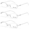 LUFF Rimless Reading Glasses For Women 3.25 | 96% Blue Light Blocking | Lightweight 16g Metal Frame | Computer Readers for Eye Strain Relief | 4 Colors view 1