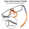 2 Pack Reading Glasses for Men, Sports Ultra-Light Blue Light Blocking Readers (Orange+Blue, 2.5, x) view 2