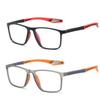 2 Pack Reading Glasses for Men, Sports Ultra-Light Blue Light Blocking Readers (Orange+Red, 4, x) view 1