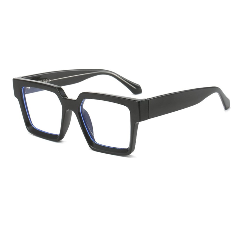 bullabulling Style Reading Glasses for Women Men, Fashion Square Blue Light Blocking Readers (black, 3.50, x)