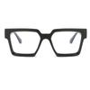 bullabulling Style Reading Glasses for Women Men, Fashion Square Blue Light Blocking Readers (black, 3.50, x) view 2