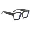 bullabulling Style Reading Glasses for Women Men, Fashion Square Blue Light Blocking Readers (black, 3.50, x) view 4