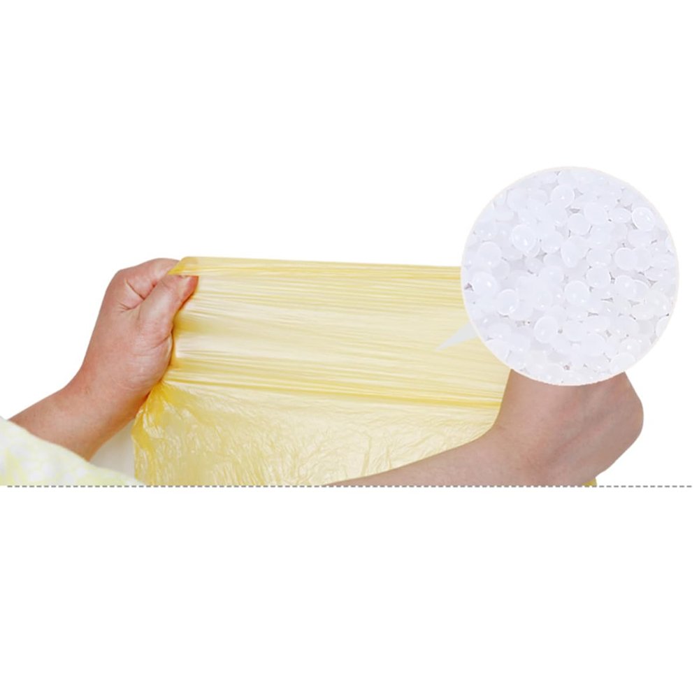 FOMIYES Trash Bags with Drawstring Rubbish Bags Drawstring Garbage Bags, Yellow