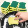 10PCS Dish Sponge, Double Face Kitchen Sponges Convenient Cleaning Sponges Dish Scrubber Sponge with Scouring Pad for Kitchen Bathroom view 2