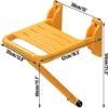 YOODODO Wall Mount Fold Up Shower Chair, for Adults Elderly Pregnant Woman Disabled Shower Bench Folding Shower Stool Shower Chair (Color : Yellow, Size : 35 * 42CM) view 2