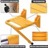 YOODODO Wall Mount Fold Up Shower Chair, for Adults Elderly Pregnant Woman Disabled Shower Bench Folding Shower Stool Shower Chair (Color : Yellow, Size : 35 * 42CM) view 4