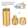 SNIME Pill Dispenser Pill Holder Keychain Brass, Waterproof Pill Case Travel, Outdoor EDC Pill Bottle for Daily Purse Pocket and Camping Survival Kit (Size : Large-2PCS) view 3