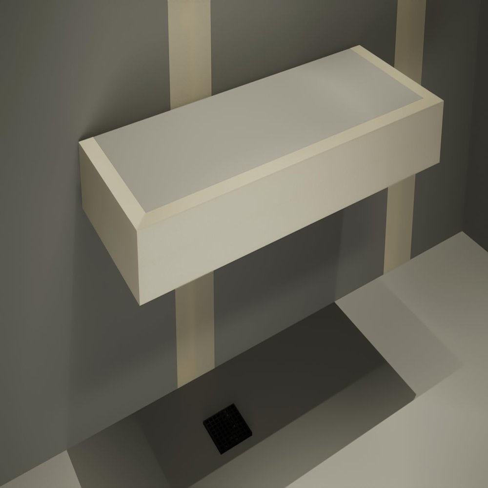 The Original Floating Shower Bench Kit with Concrete Mesh Foam Board - Original Shower Bench Bracket(18in. 14in. 4in.) Providing Support You Need for Any Bench Projects You Have.