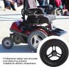 10x2 Electric Wheelchair Caster Wheels Polyurethane 6001 Bearing Hole 12mm, No Inflation with Accurate Manufacturing Process for Electric Wheelchairs view 2