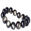 Crystal Bracelet,Black Obsidian Bracelet , Piyao Bracelet Natural Golden Obsidian Black Obsidian Amulet Bracelet Ward Off Evil Spirits for Men Metaphysical Jewelry,beads,12mm ( Color : Beads_8mm ) view 1