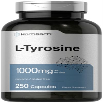 Horbach L-Tyrosine Supplement | 1000mg | 250 Capsules | Non-GMO and Gluten Free Formula