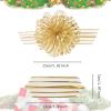 6 Pieces Pull Bow Large 6 Inch Organza Pull Bow Present Wrapping Pull Bow with Ribbon for Gift Wrapping Baskets Wedding (Gold) view 2