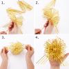 6 Pieces Pull Bow Large 6 Inch Organza Pull Bow Present Wrapping Pull Bow with Ribbon for Gift Wrapping Baskets Wedding (Gold) view 3
