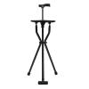 2-in-1 Walking Cane with Seat Portable Walking Cane Walking Stick Aluminum Alloy Folding Cane with Seat Lightweight 2.16 Lbs Black view 3