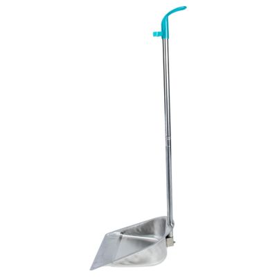 Beaupretty Home Dust Pan Long Handle Sturdy Stainless Steel Cleaning Dustpan for Effortless Home Cleaning No-Bend Design for Indoor and Outdoor Use