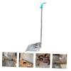 Beaupretty Home Dust Pan Long Handle Sturdy Stainless Steel Cleaning Dustpan for Effortless Home Cleaning No-Bend Design for Indoor and Outdoor Use view 3