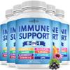 8 in 1 Immune Support Booster Supplement with Echinacea, Vitamin C and Zinc 50mg, Vitamin D 5000 IU, Turmeric Curcumin & Ginger, B6, Elderberry (8 in 1 Capsules (Pack of 5)) view 1