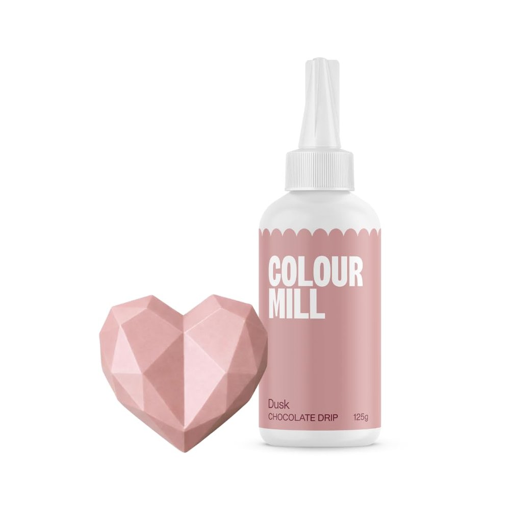 Colour Mill Chocolate Drip Easy-Melt Drizzle for Desserts, 125 Grams Dusk