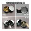 SNIME Pill Dispenser Pill Holder, Pill Organizer Airtight Pill Box, Pocket Pill Case Metal Medicine Storage Bin for Daily Travel Outdoor (Size : L) view 2