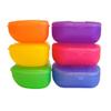 AmeriCan Goods Tropical Color Retainer Box Denture Bath Mouth Guard Case Air Vent Holes Orthodontic Storage Container Multicolor Boxes (6) view 2
