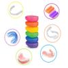 AmeriCan Goods Tropical Color Retainer Box Denture Bath Mouth Guard Case Air Vent Holes Orthodontic Storage Container Multicolor Boxes (6) view 3