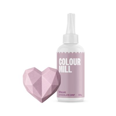 Colour Mill Chocolate Drip Easy-Melt Drizzle for Desserts, 125 Grams Mauve