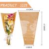 100 Pack flower bags for bouquets, flower bouquet wrapping paper, bouquet bags Kraft floral wrapping paper, Flower Sleeves Wrapping Bags Perfect for Mother's Day, Wedding (9.8in x 18in x 3.9in) view 2