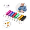 SNIME Pill Dispenser Pill Case Keychain, Aluminum Alloy Pill Holder, Portable Medicine Vitamin Tablet Organizer, BPA Free Metal EDC Pendant Pill Box (Size : 7 pcs) view 3