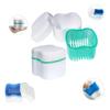 AmeriCan Goods 6/Pk Euro Denture Care Bath Box Case with 6/Pk Mini Denture Brushes Denture Retainer Bath Cases with Rinsing Basket & Brushes view 4