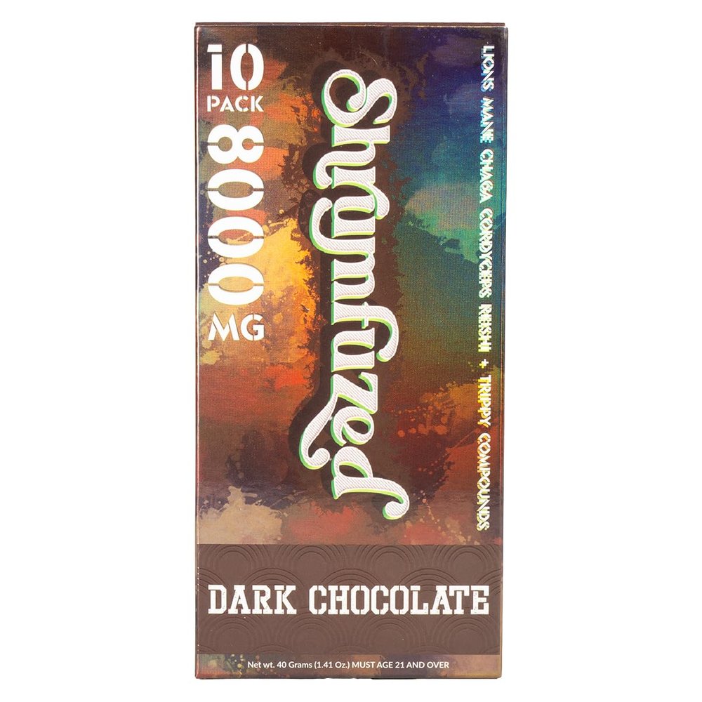 Shrumfuzed Proprietary Nootropic Gummy 8000mg - Lion's Mane, Reishi, Chaga, and Cordycep Nootropic Tripee Mushroom Blend (10, Dark Chocolate)