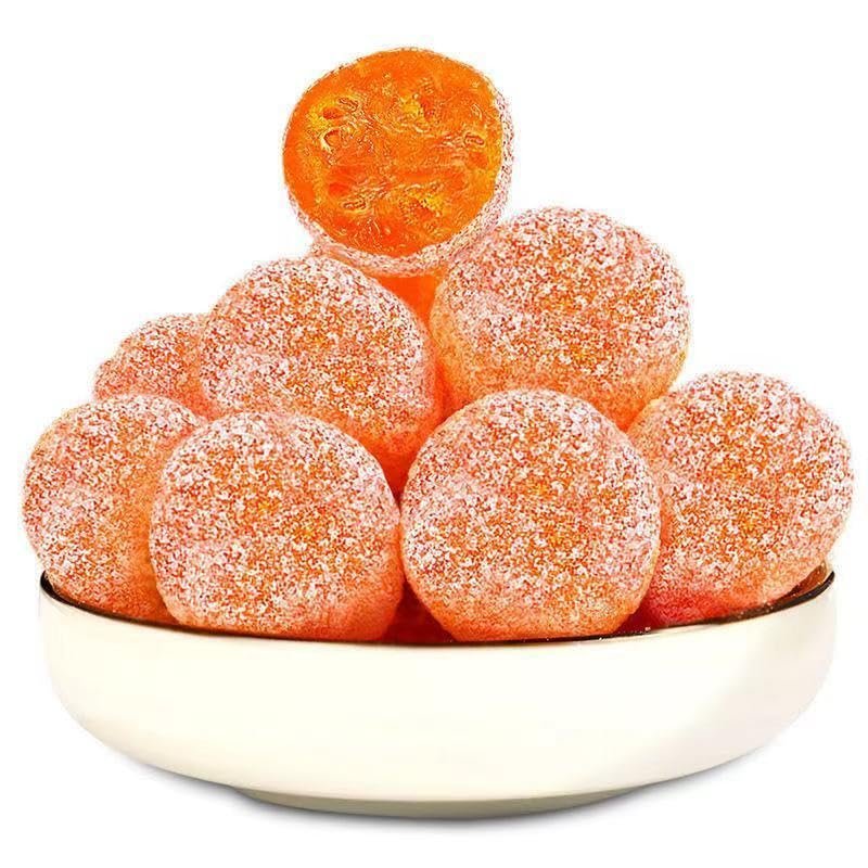Sour and Sweet Rock Sugar Kumquat 8.81oz/250g, Dried Kumquat Fruit, Tianshan Snow Orange Dry, Preserved Fruit, Desserts, Vegan, Chinese Snacks Food, Fruit Snacks, Snacks Gift Pack (250g)