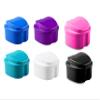AmeriCan Goods 6/Pk Premium Denture Bath Box with 6/Pk Mini Denture Brushes Denture Retainer Bath Cases with Rinsing Basket & Brushes view 2