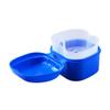 AmeriCan Goods 6/Pk Premium Denture Bath Box with 6/Pk Mini Denture Brushes Denture Retainer Bath Cases with Rinsing Basket & Brushes view 4