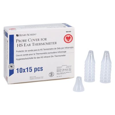 Henry Schein Ear Thermometer Disposable Probe Cover- 150/BX (Cover Only, Thermometer not Included)