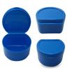 AmeriCan Goods 6/Pk Premium Curve Denture Bath Box with 6/Pk Mini Denture Brushes Clean & Care Denture Bath Case Cup with Brushes view 2