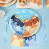 175Pcs Blue Dog Birthday Party Supplies, Blue Plates and Napkins Party Decorations, Blue Paper Plates for Children Birthday Party Decorations, Serve 25 Guest view 3