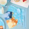 175Pcs Blue Dog Birthday Party Supplies, Blue Plates and Napkins Party Decorations, Blue Paper Plates for Children Birthday Party Decorations, Serve 25 Guest view 4