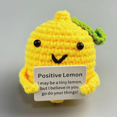 BIUBABIU Emotional Support Pickle, Emotional Support Plush, Emotional Support Chickies, Emotional Support Fruit (H-Lemon)