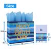 13" Large Multicolor Watercolor Gift Bag Set with Greeting Card and Tissue Papers (Gold Foil Happy Birthday) for Men's Birthday Party, Boys' or Kids' Party, Baby Shower, Baby Boy view 2