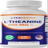 Vitamatic L-Theanine Supplement 400mg per Serving - 240 Tablets - Non-GMO, Gluten Free view 1