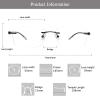LAMBBAA Accessories Reading Glasses Women Men Small Face Computer fashion Lightweight Retro framed Frames(black,+2.75Magnification) view 3